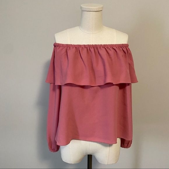 Aritzia Wilfred Morel Off Shoulder  Blouse Pink - Picture 6 of 14